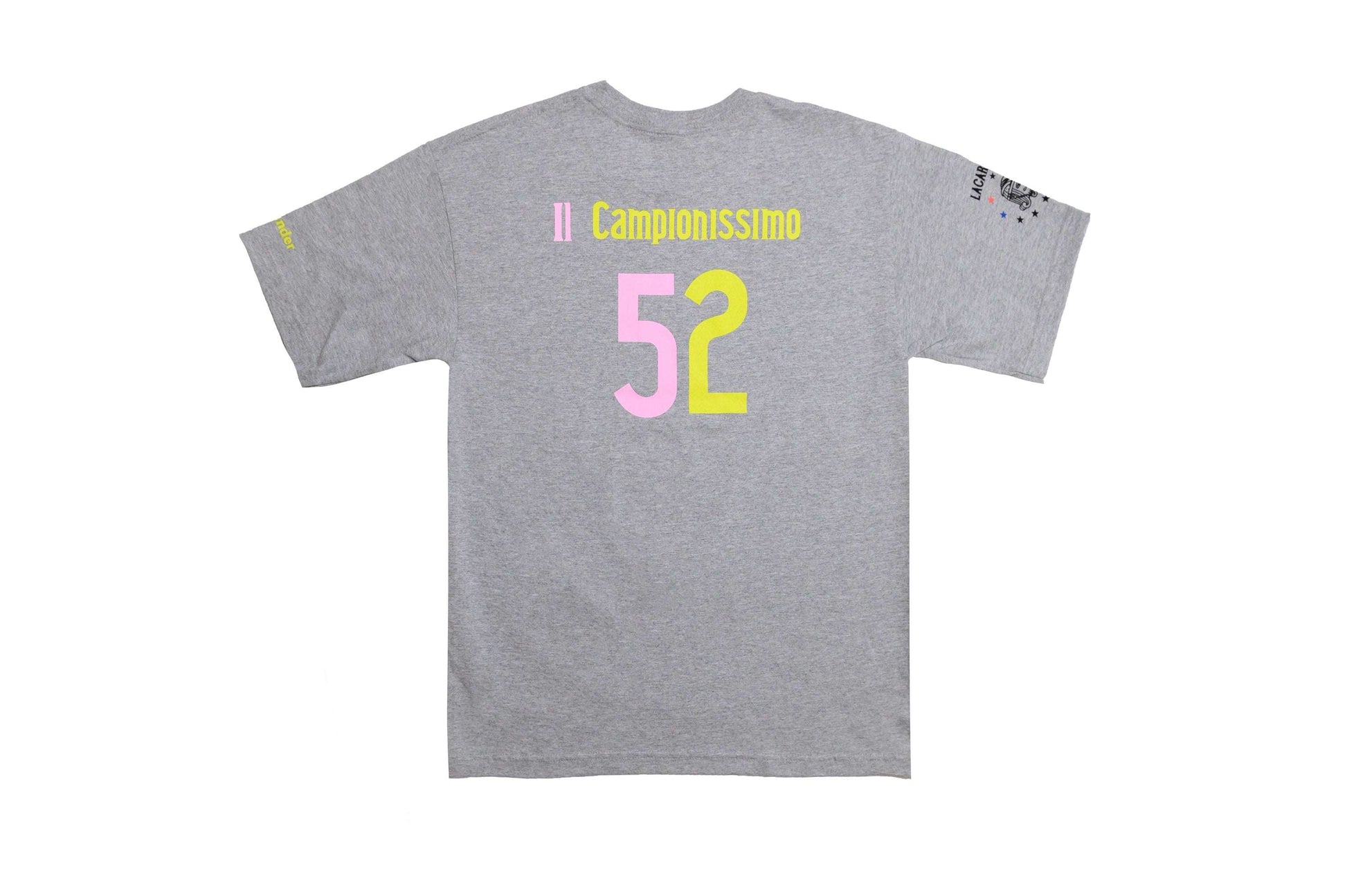 Back view of LCCC Il Campionissimo tee in Gray