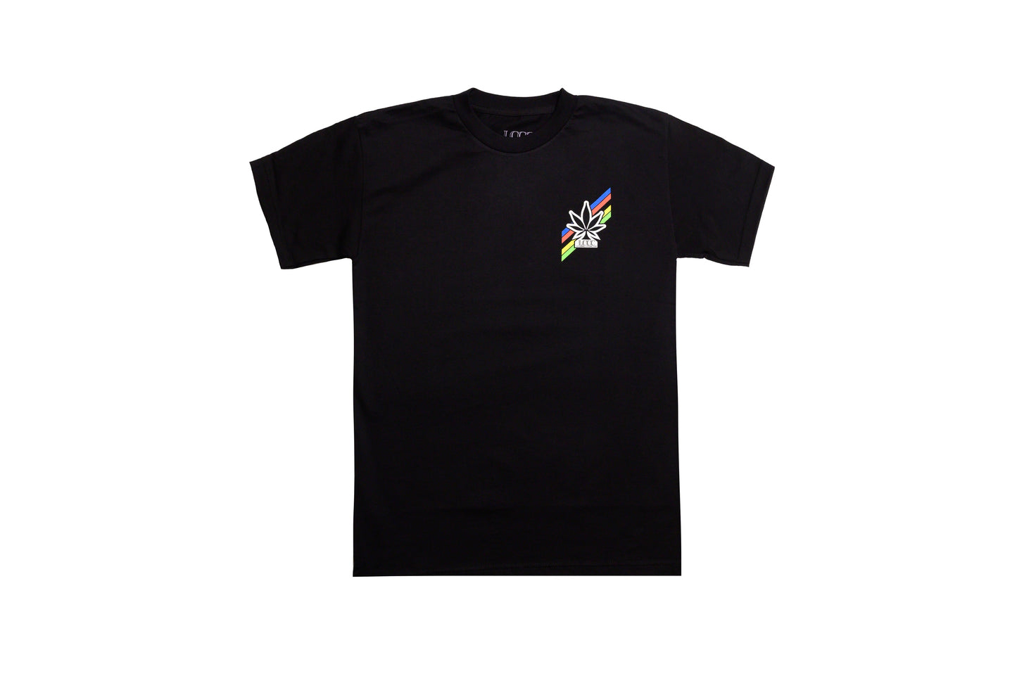 LCCC All-Rounder 52 black tee, front view with graphic print