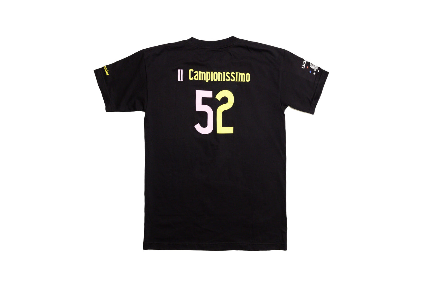 Back view of LCCC Il Campionissimo cream tee