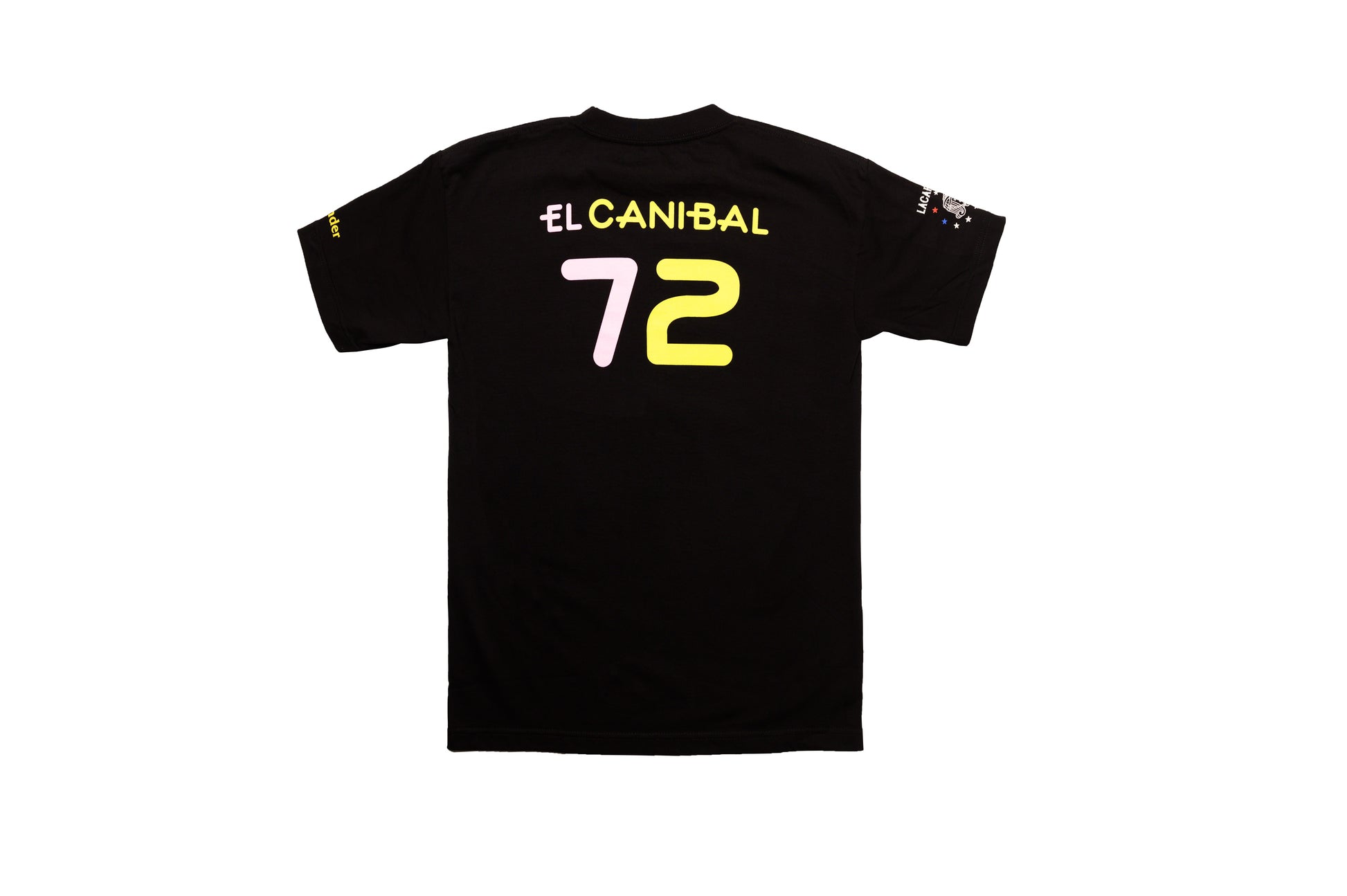 Back view of LCCC The Cannibal tee in black