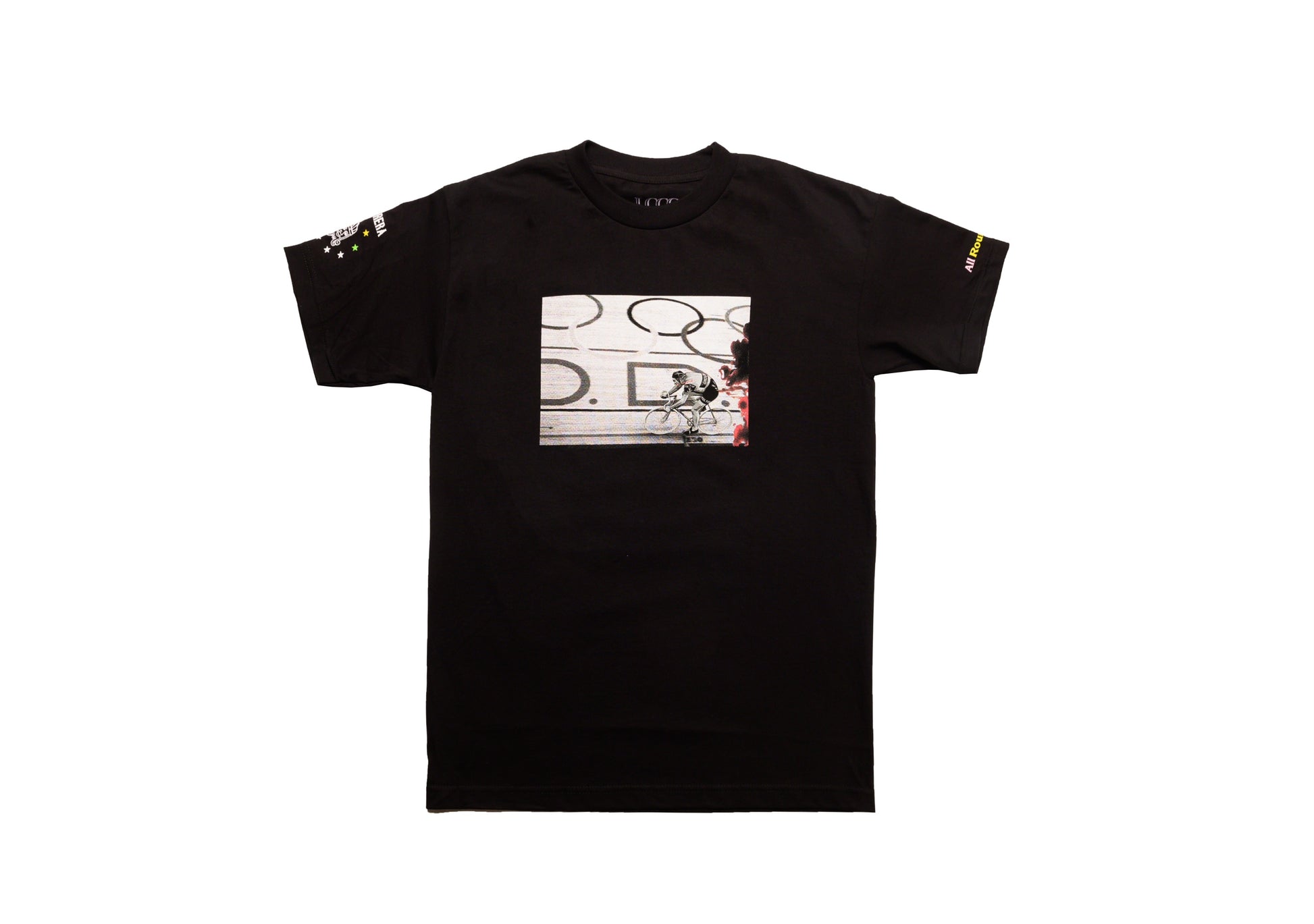 LCCC The Cannibal black tee, front view featuring bold white graphic print